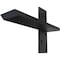 Ekena Millwork 2 1/2"W x 10"D Floating Steel Heavy Duty Wall Mount, Powder Coated Black BKTM02X10FWPBL - alternate 1